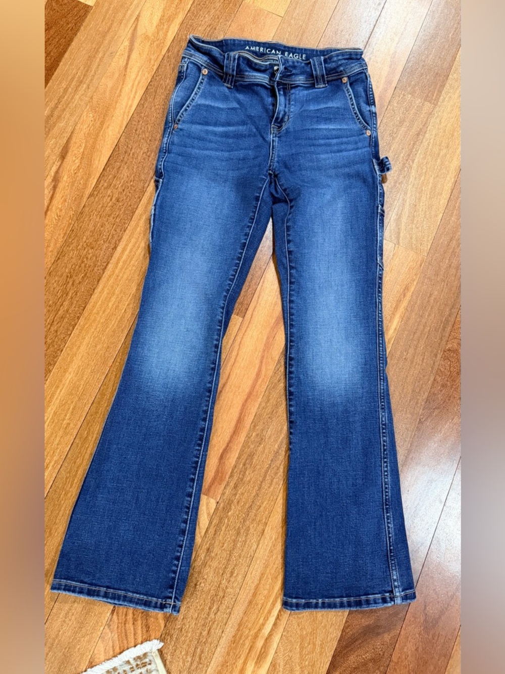 Women’s American Eagle AE Ne(x)t Level Kick Bootcut Low Rise Jean EUC 0 short